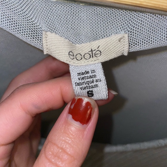 👗 Mint Mini Ecote Pleated Fit and Flare Scoop Neck Dress - Picture 4 of 5